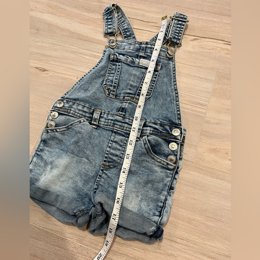 7 For All Mankind Kids Denim Overalls Size 18 Months - Picture 10 of 11